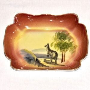 Vintage Noritake Australian Kangaroo Souvenir Dish Japan Porcelain